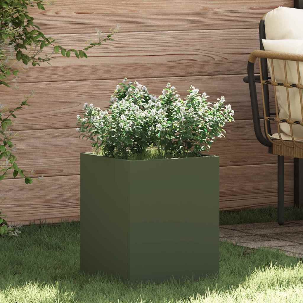 Vaso Oliver vidaXL Verde 32x32x40 cm | Supporto Piante Professionale