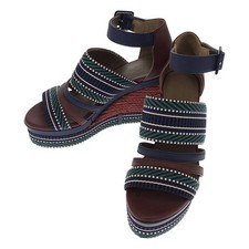 HERMES Roma Espadrille Sandals multicolor beautiful item Size35 US About5 Women