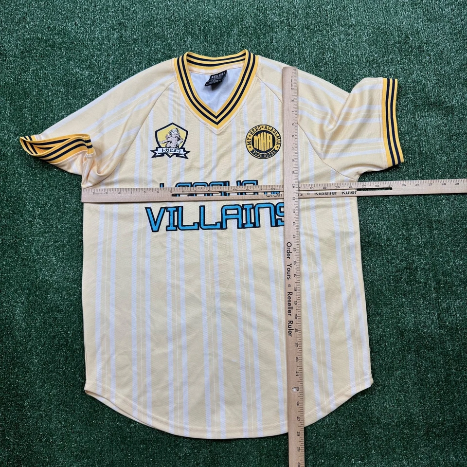 Camiseta de fútbol My Hero Academia League of Villians para hombre talla M amarilla anime Foto 4 de 4