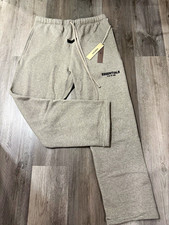 Essentials Fear of God Men's Gray Fleece Sweatpants XL Drawstring Pockets