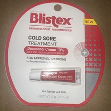 New In Package Blistex Cold Sore&Fever Blister Treatment Ointment, 0.07 oz Tube