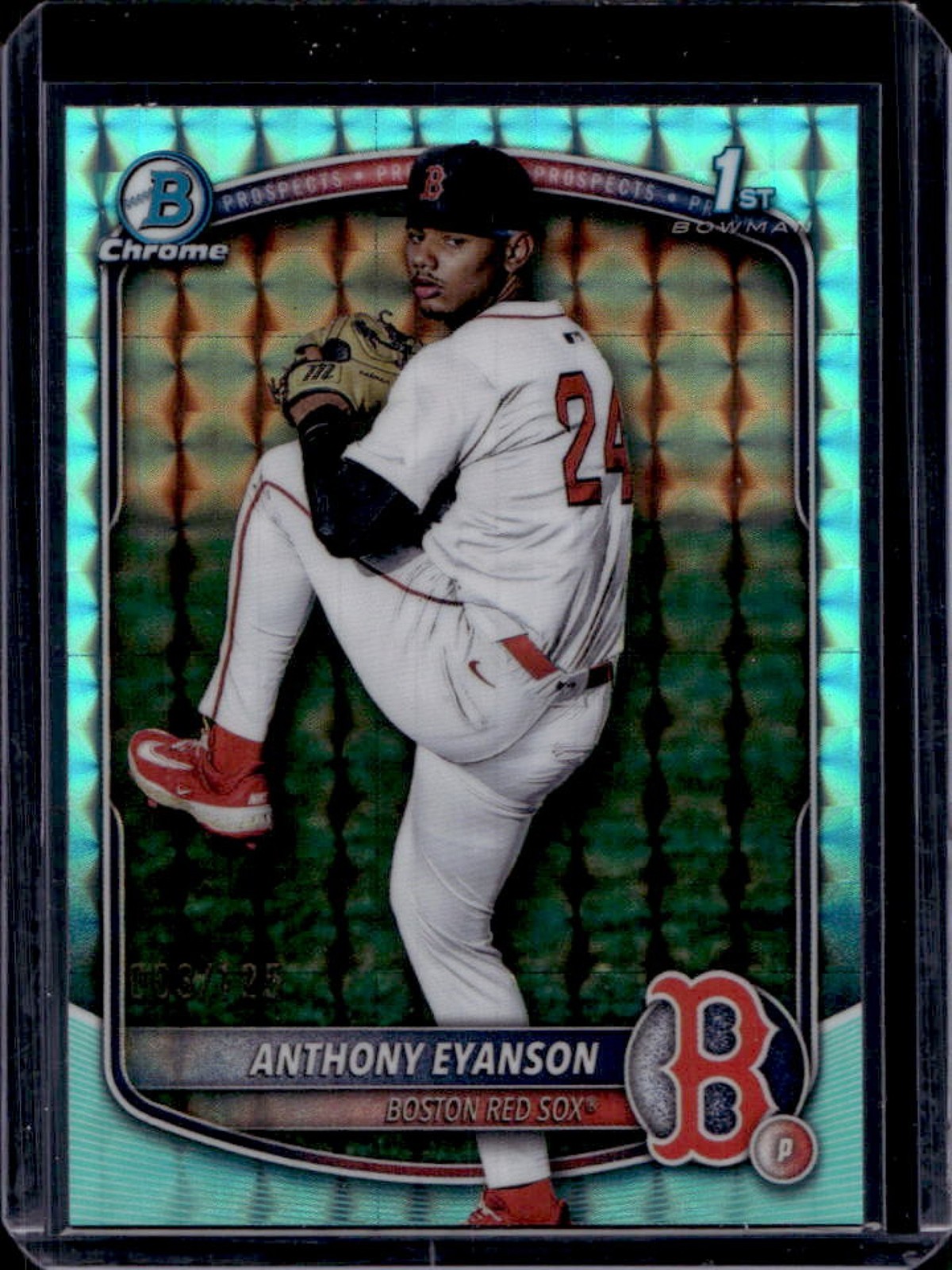 2025 Bowman Draft Anthony Eyanson Chrome Aqua Geometric Refractor 1st #/125