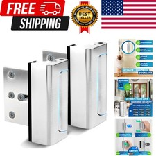 Door Reinforcement Lock 2-Pack - DIY Nickel Home Security Door Lock for Front...