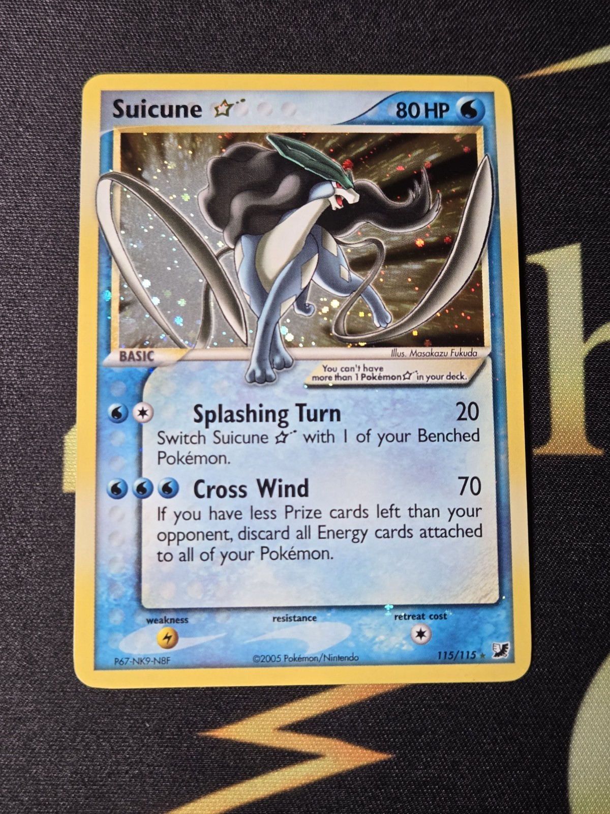 Pokemon Suicune Gold Star * Holo Card 115/115 Unseen Forces