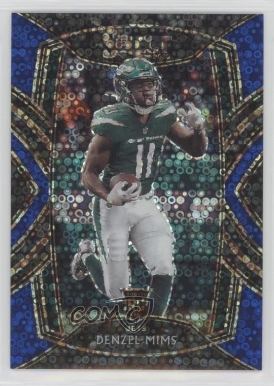 Denzel Mims Panini Select #263 Blue Disco
