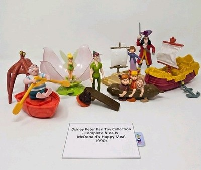 Rare Vintage Peter Pan Return To Neverland McDonald's Happy Meal Complete Set 