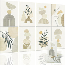 Acoustic Wall Panels, 48 X 32 in Set, 8-Pack Decorative Wall Art  Uv-Printed Po