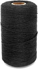 Black Cotton String, 2MM 656 Feet Natural Cotton Bakers Twine, Packing Cord Stri