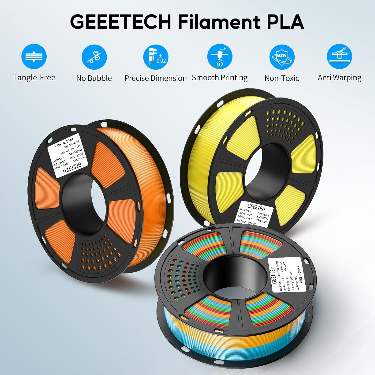 Geeetech filamento stampante 3D PLA ABS + PETG TPU ASA filamento 1,75 mm 0,5/1 kg IT foto 3