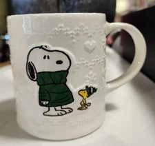 Peanuts SNOOPY Woodstock Sweater Snowflake Coffee Mug by Zrike Brands ZB NEW