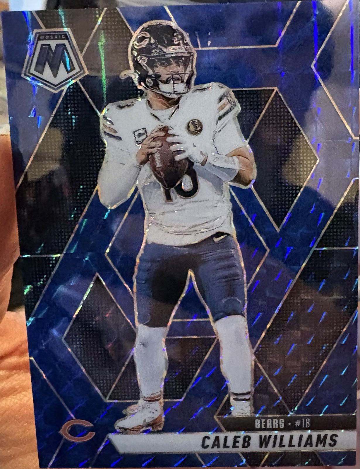 2025 Panini Mosaic - Caleb Williams #22 Blue Mosaic Prizm /99