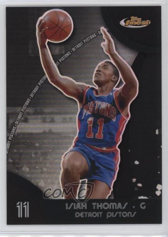 2007-08 Topps Finest Black Refractor 9/75 Isiah Thomas #41 HOF 07i7