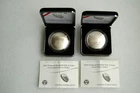 Lot of 2: 2014-P $1 Proof National Baseball Hall of Fame 1 oz. Silver Dollar Box