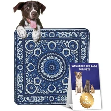 Reusable Pee Pads for Dogs & Cats 36x36” – 2-Pack Crate Liner & Dog