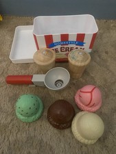 Melissa and Doug Ice Cream Stack Cone Magnetic Play Set with Container