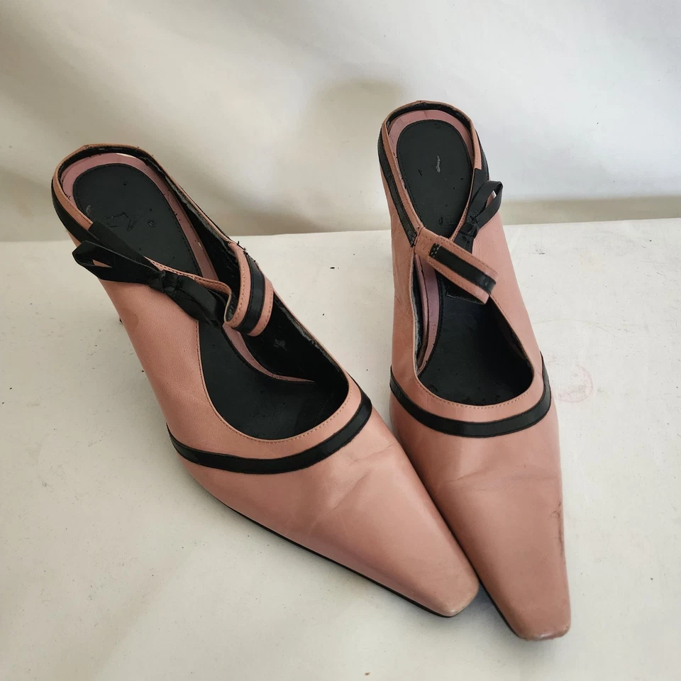 Y2K 90-х Nine West Kitten каблуки розовый бант 8,5 - Изображение 4 из 4