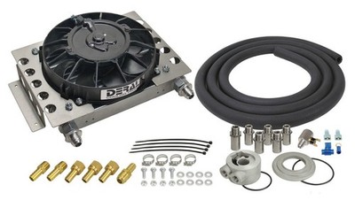 Atomic-Cool Engine Oil Cooler Kit -8AN, Plate & Fin, Aluminum, Derale
