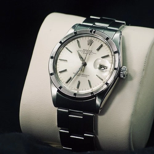 Mens vintage ROLEX  Date 1501 34mm Steel watch Silver Dial ***USA SELLER ***