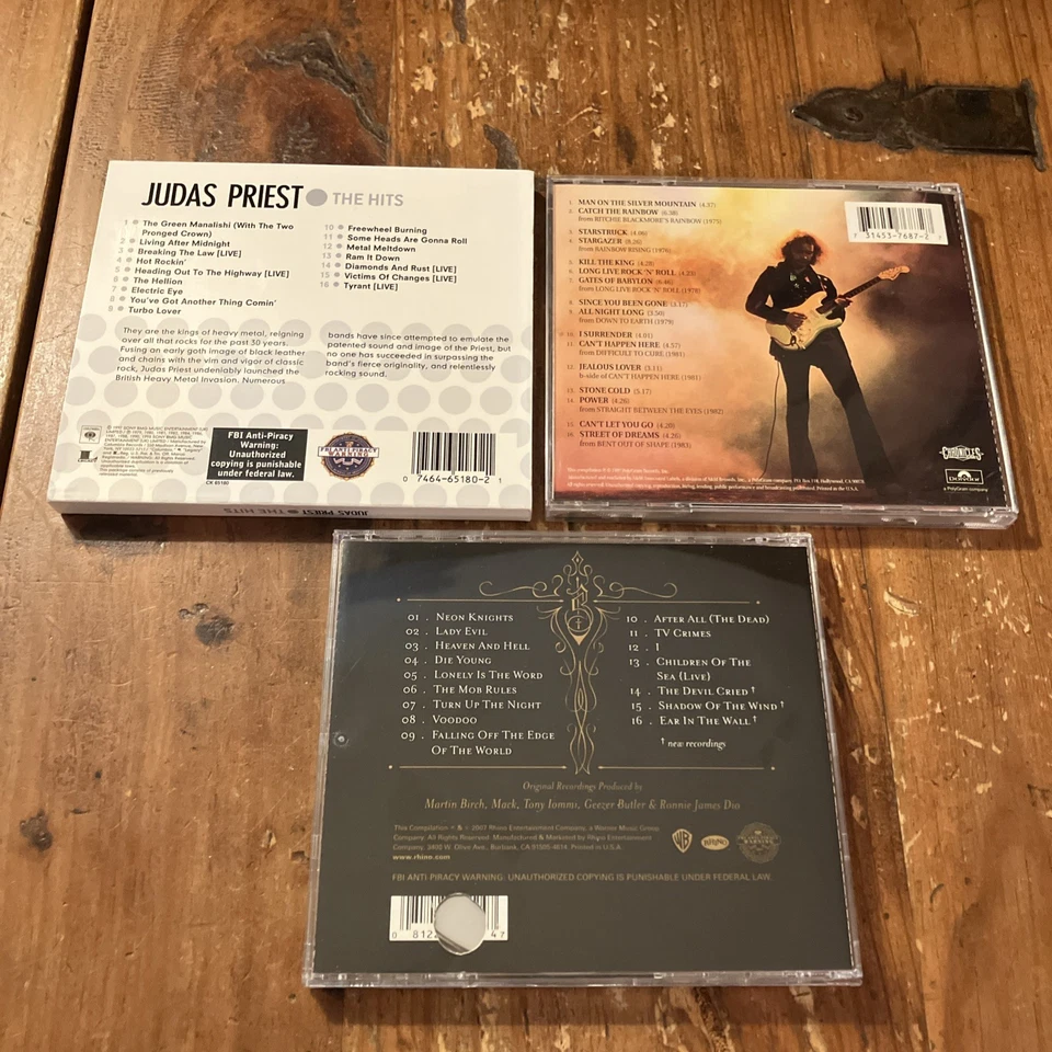 Black Sabbath Dio Years / Rainbow / Judas Priest Greatest Hits Best Of CD Lot - Image 2 of 3