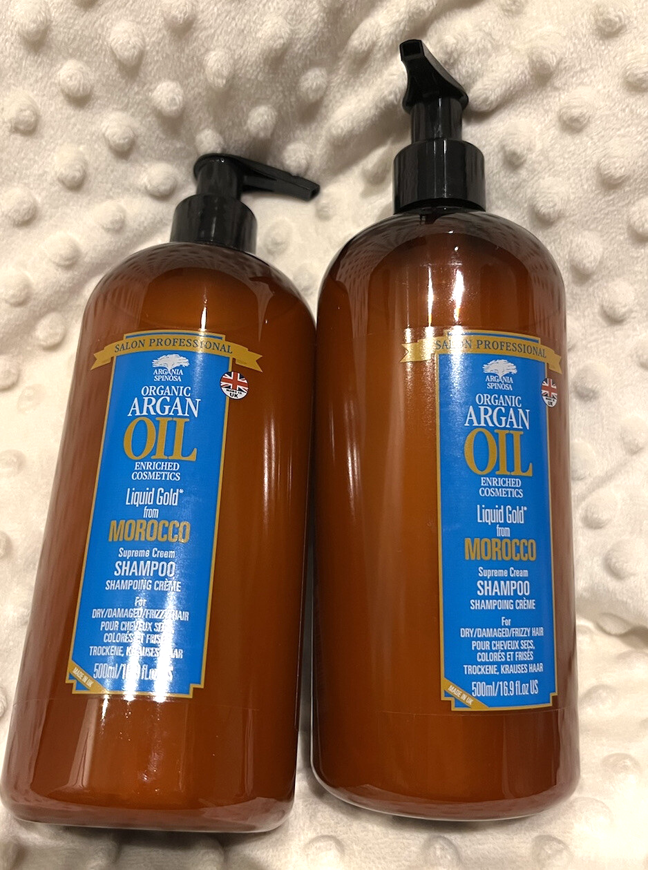 ARGANIA SPINOSA Organic Argan Oil HAIR Supreme Shampoo 500ML x2 for Dry Hair
