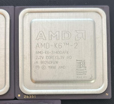AMD K6-2/400AFK 2.2v core /3.3v I/O CPU Socket 7 Vintage Processor Tested