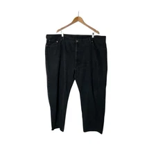 Levi Strauss 550 Straight Leg Jeans Size 48 X 27 Black Denim Cotton Faded