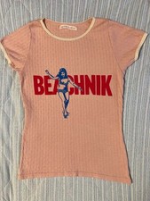 Hysteric Glamour Pink Baby Tee Vintage Pile Stretch Y2K Free Size Japan Used