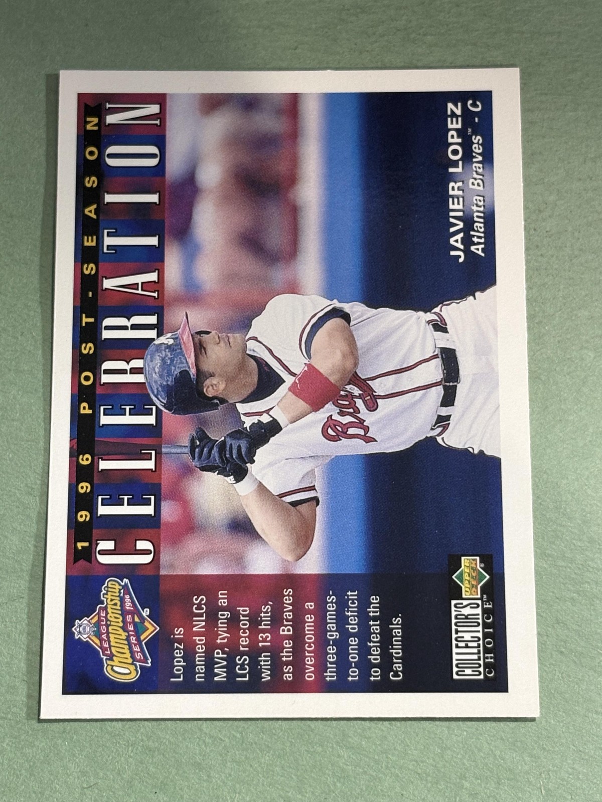 Javier Lopez 1997 Collector's Choice Atlanta Braves #222 KK883