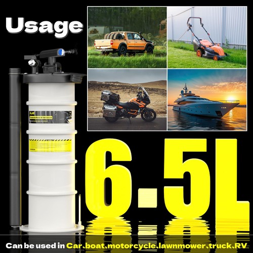 6.5L Pneumatic Manual Oil Fluid Extractor Pump with Pipe Storage & Accessories - Foto 8 di 8