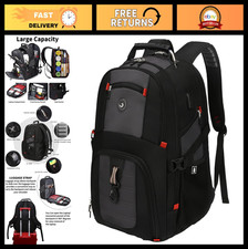 Extra Large 50L Travel Laptop Backpack, Airline Approved, Fits 17" Laptops, Grey