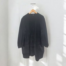 Simply Be Black Corduroy Plus Size  High Collar  Dress Tunic 32 New