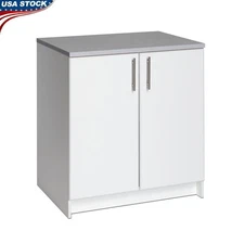 32 In Base Cabinet Freestanding Storage Adjustable Shelf Laundry Garage Kitchen