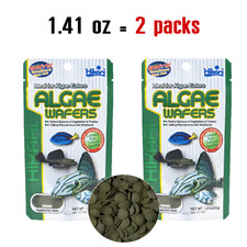 2 Packs Algae Wafers Fish Food 1.41oz 40g for Pleco Catfish Bottom Feeders.