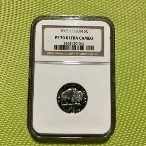 2005 S Bison Jefferson 5 Cent Nickel Proof - NGC PF70 Ultra Cameo