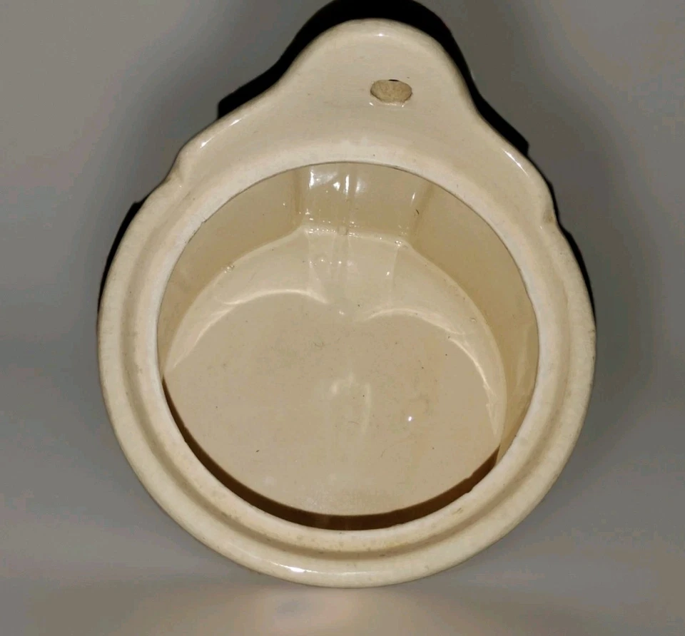 Antigua caja de sal de cebolla azul | Gran bodega de cerámica montaje en pared o encimera Foto 2 de 4