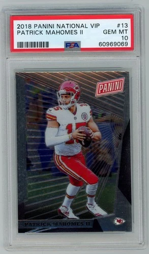 Patrick Mahomes II 2018 Panini National VIP PSA 10 Gem MT #13 Kansas City Chiefs