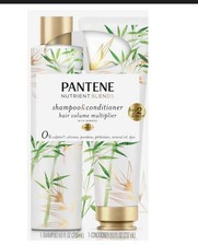 New - Pantene Nutrient Blends Shampoo  Conditioner Hair Volume Multiplier Set