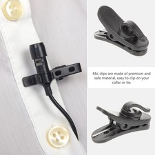 20 Pcs Collar Clip Headset Cable Clips Microphone Stand Lapel Holder Clamp