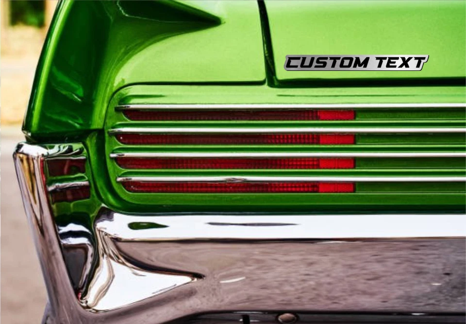 Car badge CUSTOM TEXT Engraved Emblem, Car emblem BRUSHED SILVER Text Name Logo - Image 3 of 4