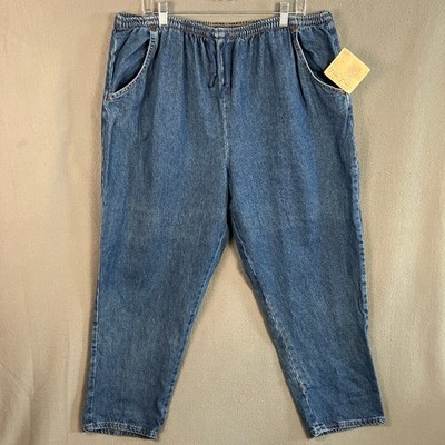Bobbie Brooks Women's Pull-On Jeans Size 22W Petite Blue Denim NWT