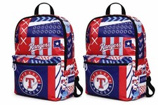 Lot Of 2 Texas Rangers Full Sized Backpacks Brand New Officially Licensed MLB
