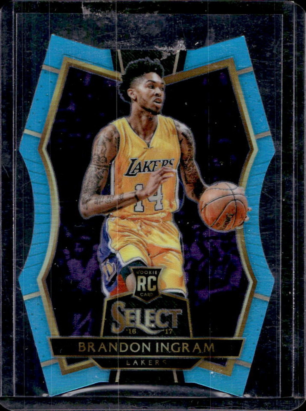 2016-17 Select Brandon Ingram RC Light Blue Prizms Die Cut Premier Level #/199