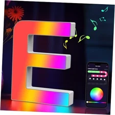 Light Up Marquee Letter - Music Sync RGB Color Changing LED Lights Logo MRGB-E