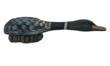 Vintage 9.5in Handpainted Wooden Mallard Duck Clothes Brush Collectible Decor