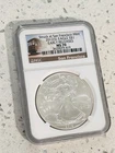 NGC-MS70 2012-S Silver Eagle Coin  From San Francisco Mint Early Releases
