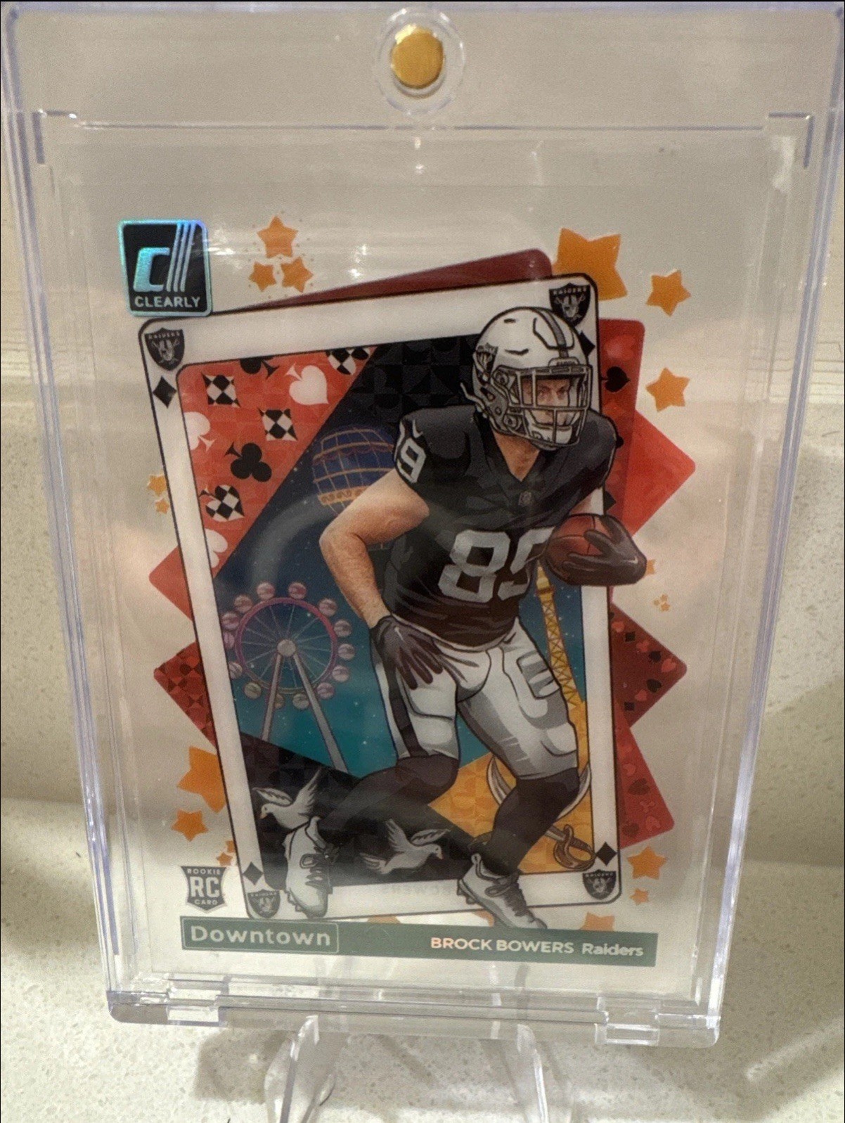 2024 Brock Bowers Panini Clearly Donruss Downtown RC 📈 RARE! 💎 MUST GRADE 💎