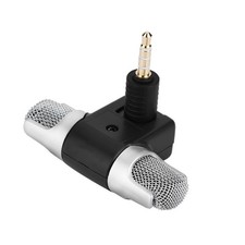 Mini Stereo Microphone For Smartphones, 3.5Mm Gold-Plated Condenser Microphone, 
