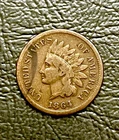 1864-L Indian Head Cent US 1c •VG• Key Date