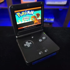Black Nintendo Game Boy Advance GBA SP IPS Adjustable Brightness