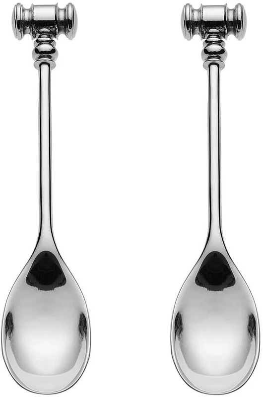 Set 2 Cucchiaini a Martelletto per Uovo ALESSI Dressed MW20S2 Acciaio Inox 18/10